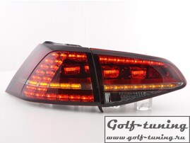 VW Golf 7 12-17 Фонари светодиодные, в стиле GTI, красно-тонированные