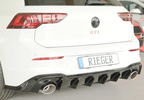 VW Golf 8 GTI Clubsport 20- Диффузор для заднего бампера глянцевый