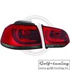 VW Golf 6 Фонари светодиодные, красно-тонированные R20