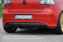 VW Golf 5 GTI Диффузор для заднего бампера R-Look Carbon Look