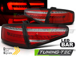 AUDI A4 B8 12-15 Седан Фонари led bar design с бегающим поворотником красно-белые