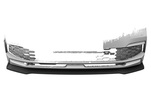 Skoda Kamiq 19- Накладка на передний бампер Carbon look матовая