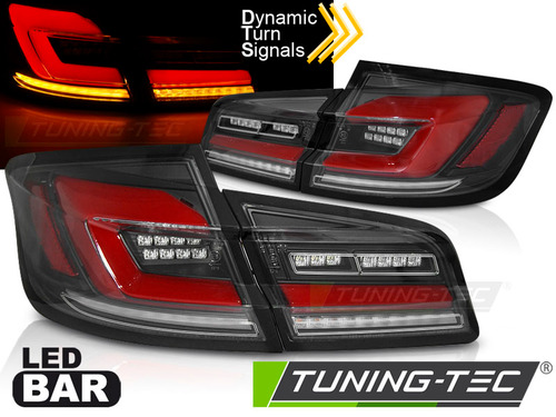 BMW F10 10-17 Фонари led bar design с бегающим поворотником черные