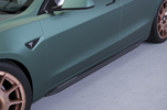 Tesla Model 3 17- Накладки на пороги carbon look глянец