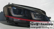 VW Golf 7 12-17 Фары R-Look с красной полосой