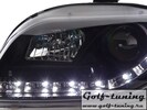 Audi A4 B7 04-08 Фары Devil eyes, Dayline черные