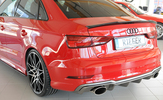 Audi A3/S3 8V Седан/Кабрио 16-19 Накладка на задний бампер/диффузор carbon look