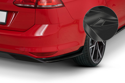 VW Golf 7 универсал 13-17 Боковые накладки на задний бампер Carbon look