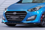 Hyundai I30 11-17 Накладка переднего бампера Carbon look матовая