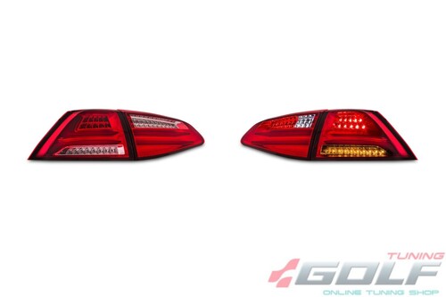 VW Golf 7 12-17 Фонари lightbar design светодиодные, красно-белые