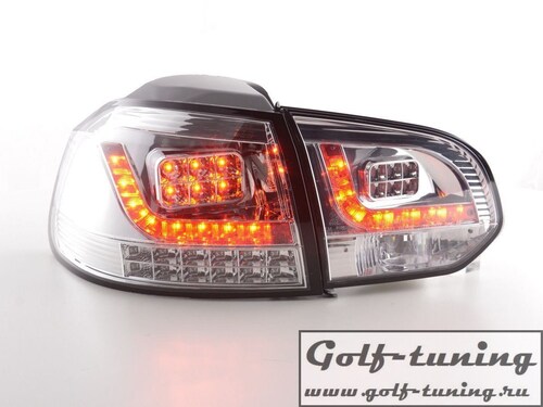 VW Golf 6 Фонари светодиодные, хром с светодиодным поворотником