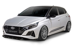 Hyundai i20 20- Накладка переднего бампера Carbon look матовая