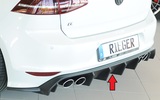 VW Golf 7 R/R Line 12-16 Накладка на задний бампер/диффузор 