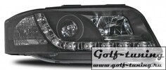 Audi A6 C5 01-04 Фара Devil eyes, Dayline черные ПРАВАЯ