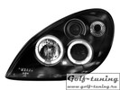 Citroen Xsara 00-05 Фары с линзами и ангельскими глазками черные