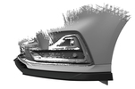 Ford S-Max MK2 19- Накладка на передний бампер Carbon look матовая