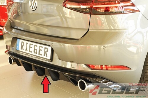 VW Golf 7 GTI 17-20 Диффузор для заднего бампера глянцевый
