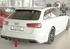 Audi A6 4G/C7 14-18  Диффузор для заднего S Line бампера черный