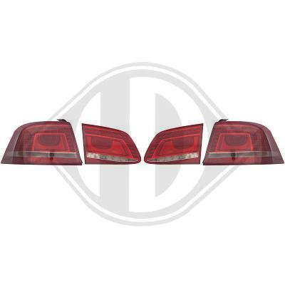 VW Passat B7 Седан Фонари светодиодные, красно-тонированные
