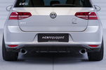 VW Golf 7 Basis/GTI/GTD/GTE/e-Golf 12-17 Накладка на задний бампер/диффузор Carbon look