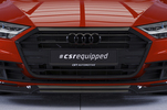 Audi A8 17-21 Сплиттер центральный Carbon look матовый для накладки на передний бампер CSL705