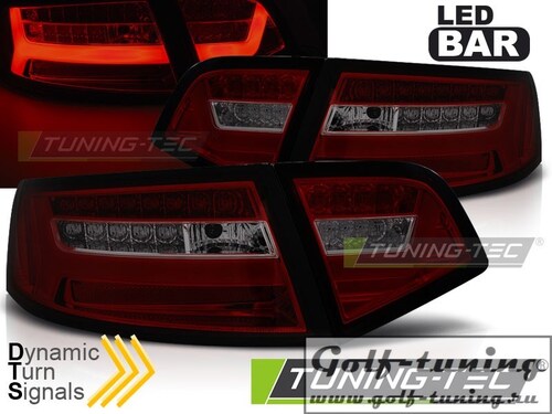 Audi A6 4F 08-11 Седан Фонари светодиодные Led bar design красно-тонированные