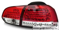 VW Golf 6 Фонари светодиодные, красно-белые с светодиодным поворотником Urban style