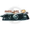 Fiat Punto 93-98 Фары с ангельскими глазками и линзами черные