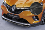 Renault Captur 2 19- Накладка на передний бампер Carbon look