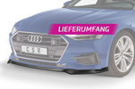 Audi A7 18- Накладка переднего бампера Carbon look матовая