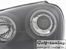 VW Golf 5 Фары Dayline с линзами и ангельскими глазками черные