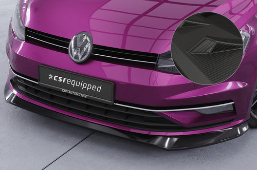 VW Golf 7 17- Накладка на передний бампер Carbon Look