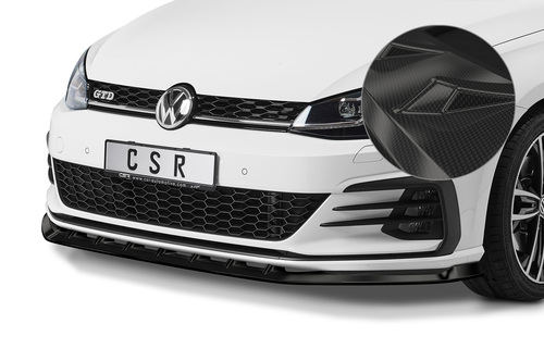 VW Golf 7 GTI/GTD 17- Накладка на передний бампер Carbon Look