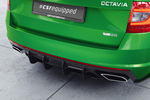 Skoda Octavia A7 RS Универсал 13-19 Накладка на задний бампер Racing c CSR-logo